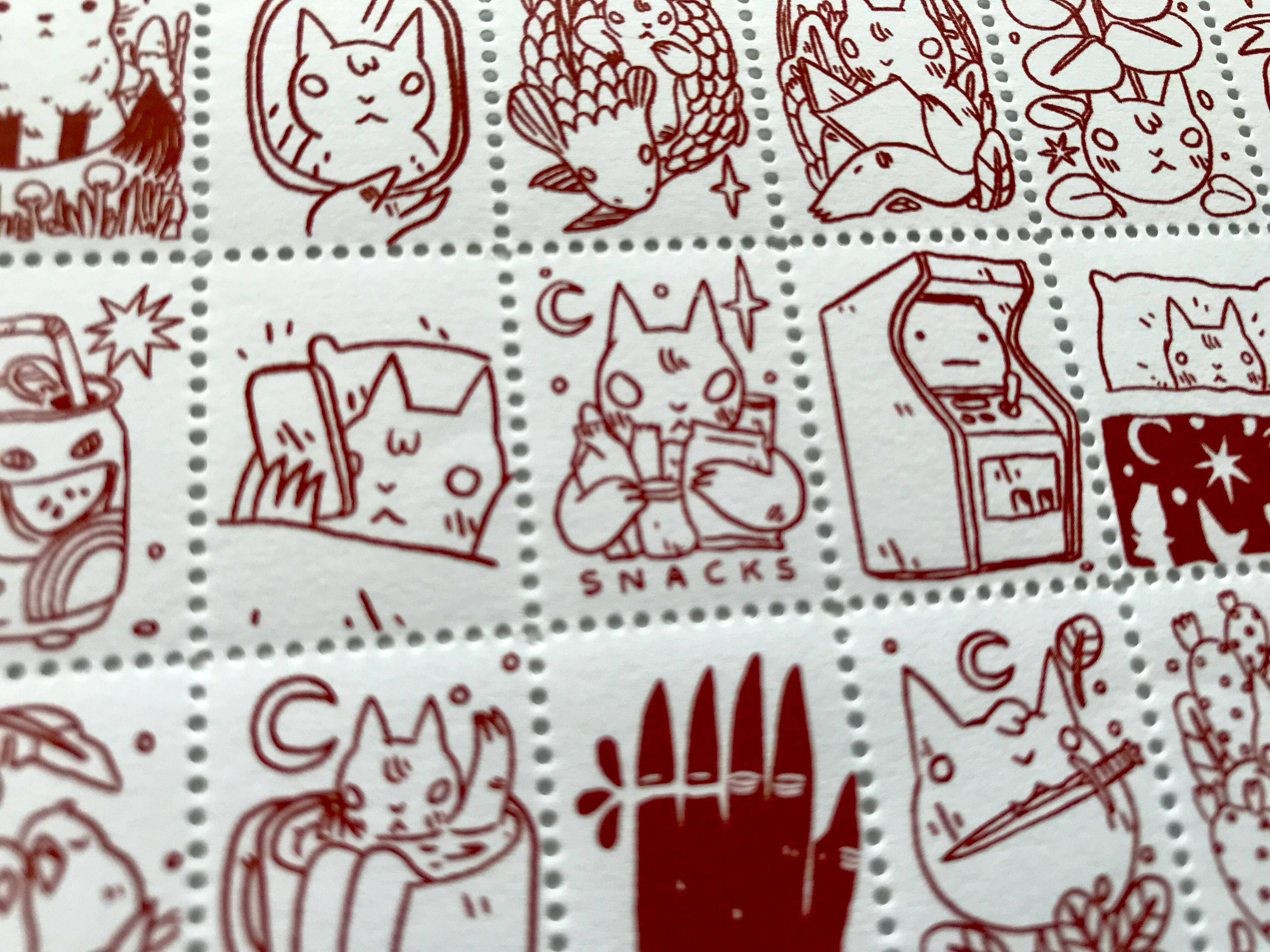 The Portland Stamp Company - Wholesale Rubber/Decorative Stamp - Creatures by Deth P. Sun - Lick & Stick Stamps7