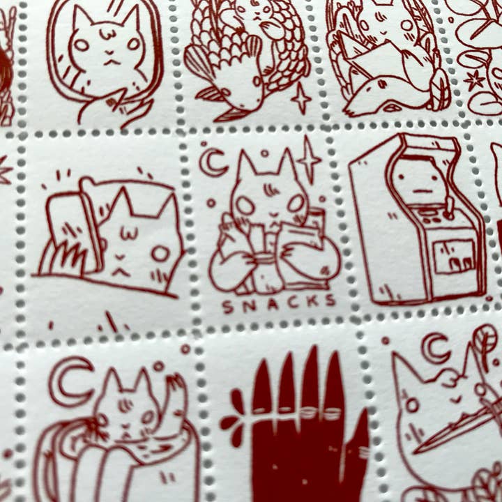 The Portland Stamp Company - Wholesale Rubber/Decorative Stamp - Creatures by Deth P. Sun - Lick & Stick Stamps7