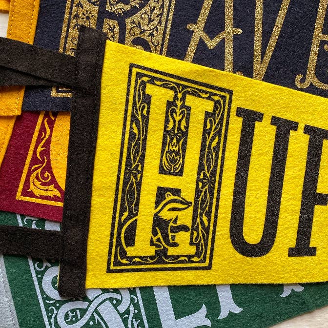 Frog & Toad Press - Wholesale Tapestry/Textile - Hufflepuff Pennant