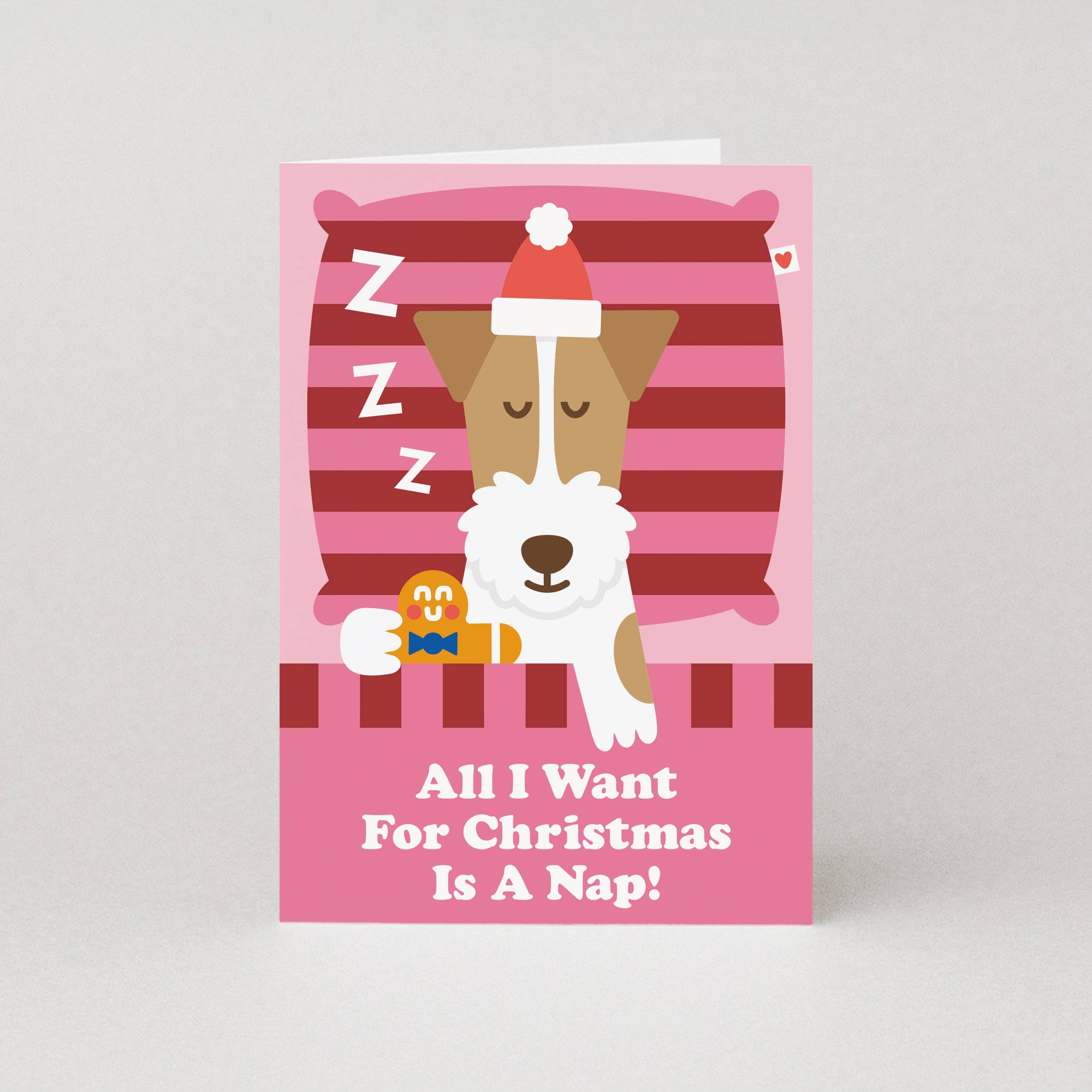 Studio Boketto – wholesale Julkort – Allt jag önskar mig i jul är en tupplur | Hundjulskort