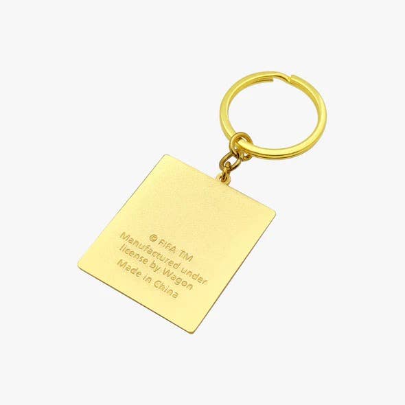 Honav USA – Engroshandel Nøglering - Unisex – 2022 FIFA World Cup 3D Trophy Square nøglering, sort2