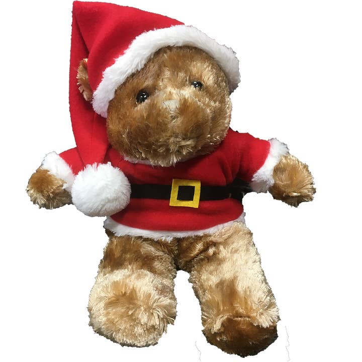 Texas Toy Distribution - Wholesale Stuffed/plush toy – Kids & baby - Christmas 11.5" Santa Bear and Doggie Plush Stuffed Animals