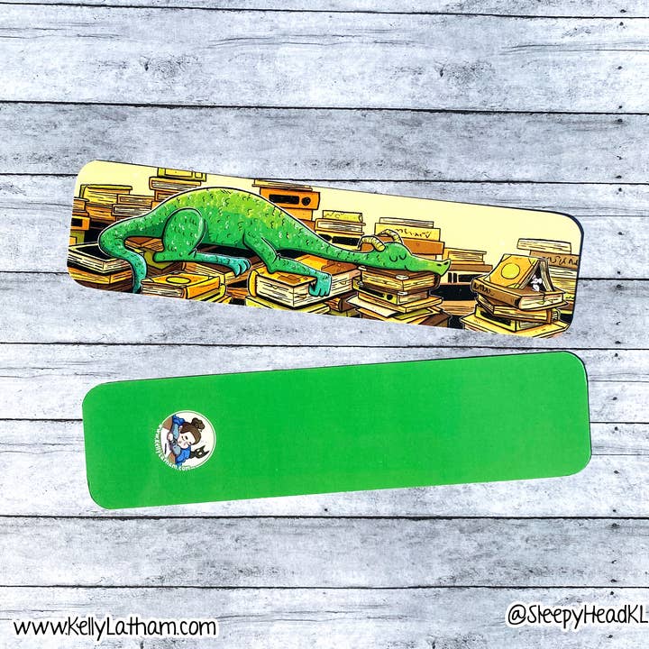 Green Dragon Bookmark - Bookstore, Book Lover, Fantasy for wholesale by Kelly Latham Art