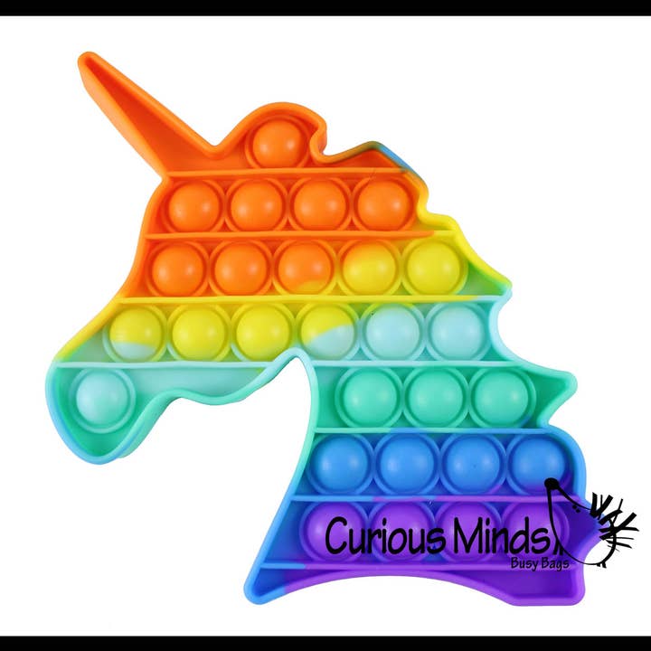 Curious Minds Toys - Wholesale Fidget toy – Kids - 1 Unicorn Theme Rainbow Bubble Pop Fidget Toy - Silicone Pus2