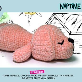 Knitty Critters - NapTime Crochet Kit - Sleepy Pup for wholesale by Creative World of Crafts