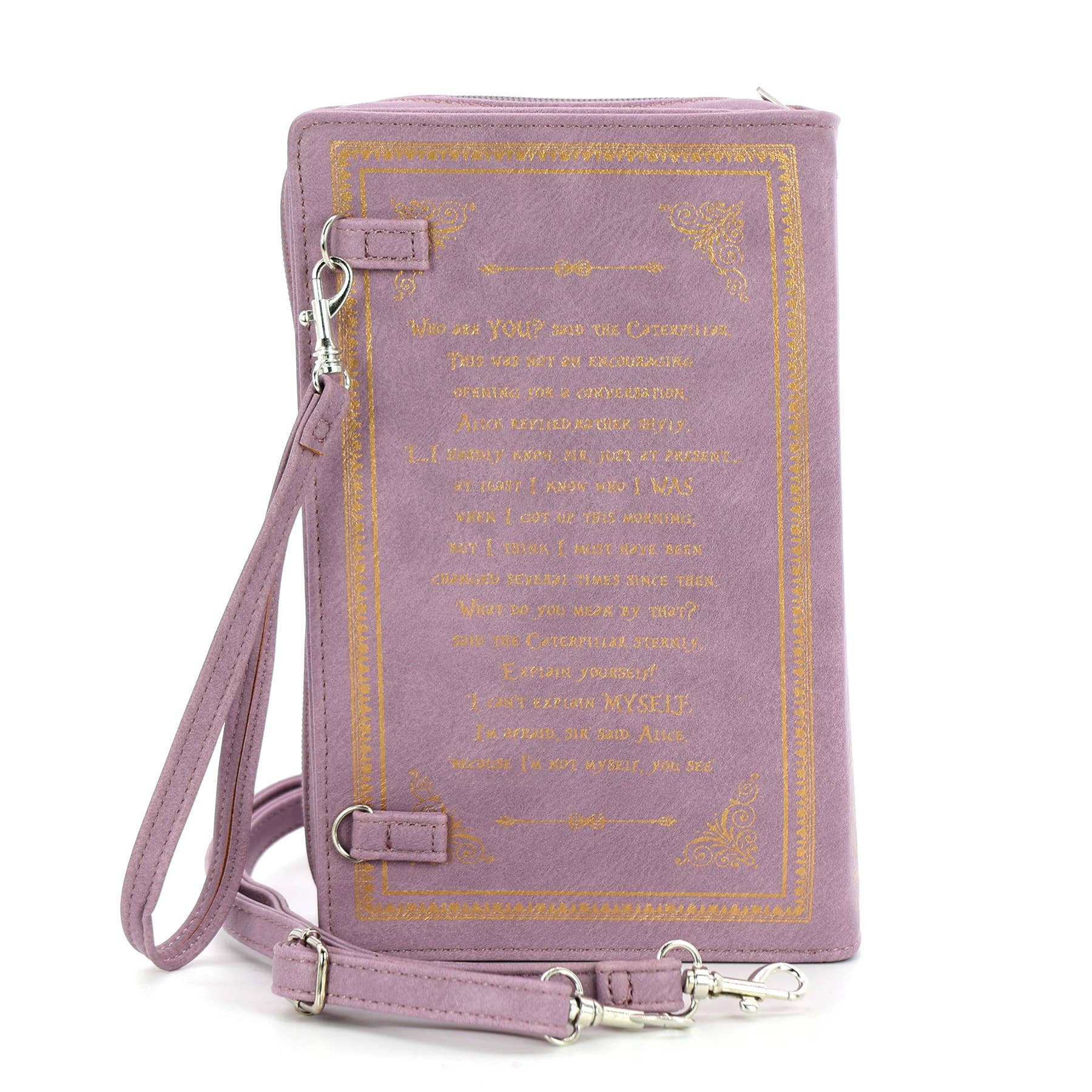 COMECO INC - Wholesale Clutch Bag - Women's - Vintage Midsize Book Clutch Bag Alice in Wonderland Book2