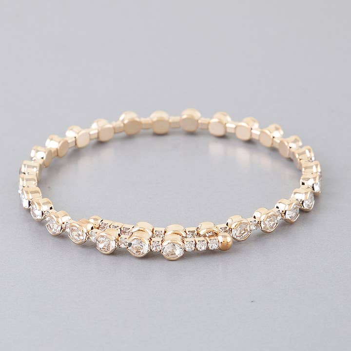 3AM BY H&D ACCESSORIES - Wholesale Charm/Dangle Bracelet - Wrap Around Jeweled Bracelet