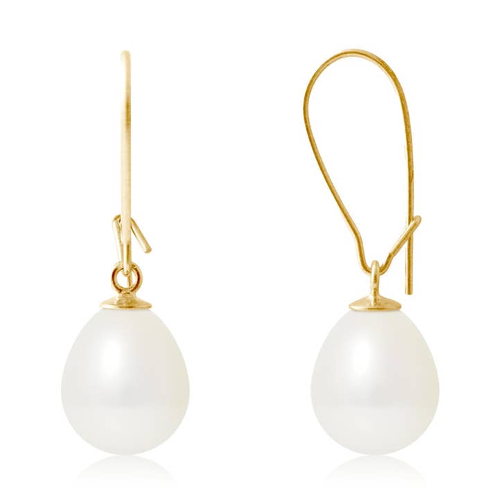 Pendientes de Oro Amarillo con Perla Cultivada para venta al por mayor de Inspirations