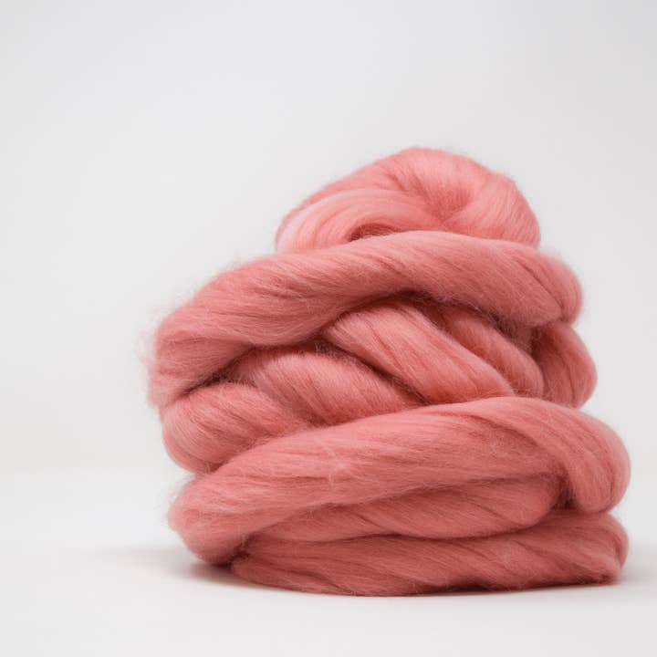 MERINO WOOL ROVING - DUSTY PINK for wholesale by Ganxxet, Inc.