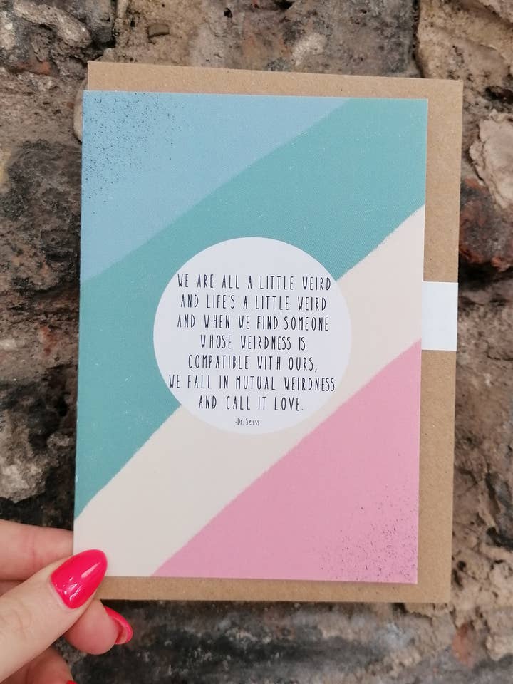 Somos Todos um Pouco Estranhos Cartão por atacado de Sassy Jac