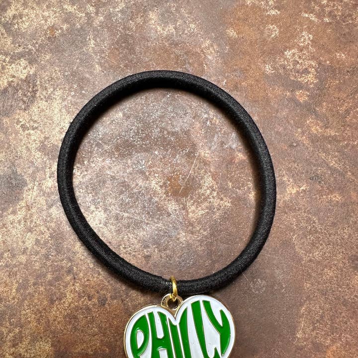 Philly Heart Ponytail Holder for wholesale by Just C