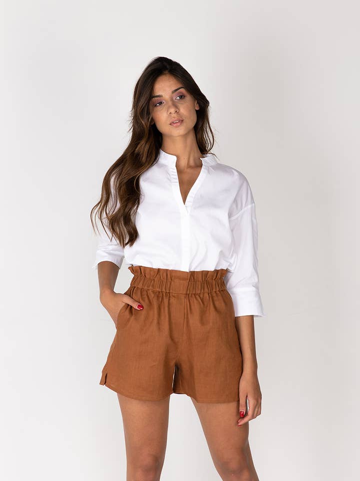 Indian shorts - pantaloncini lino per la vendita all'ingrosso da parte di Simplicitas