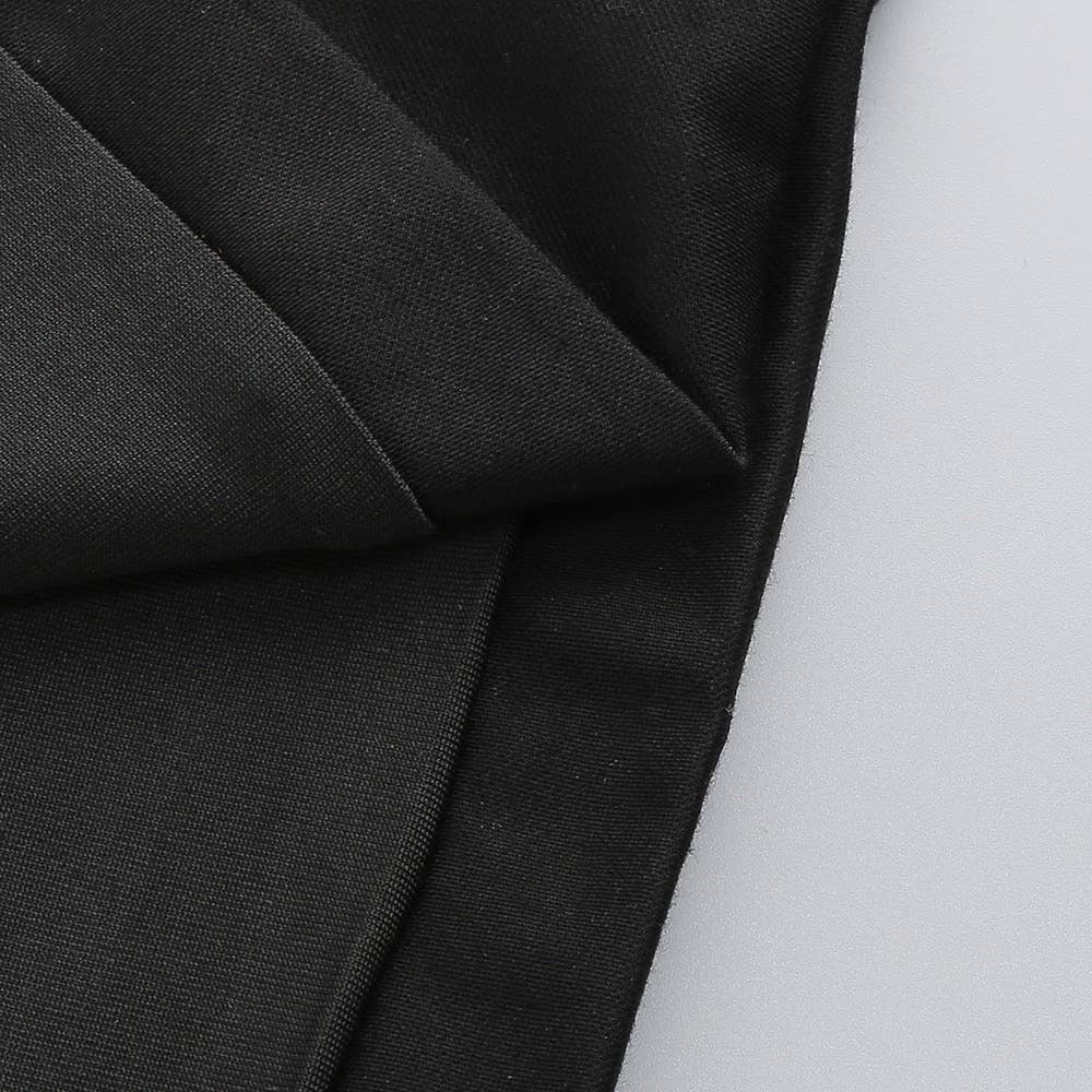 Black SY475 Elegant Floral Tube Top Backless Slit Dress for Women for wholesale on Faire14