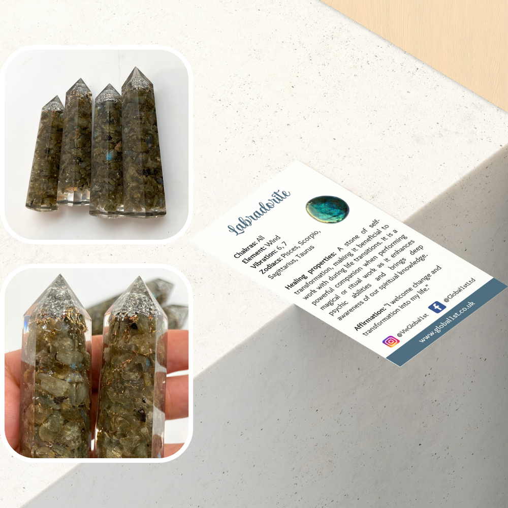 VIE – wholesale Spiritual stone/crystal – Orgonite Obelisk Tower, 8x2x2cm32