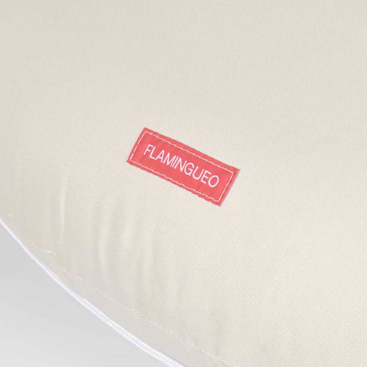 Flamingueo - Wholesale Beach accessories - Large round beige mattress with headrest3