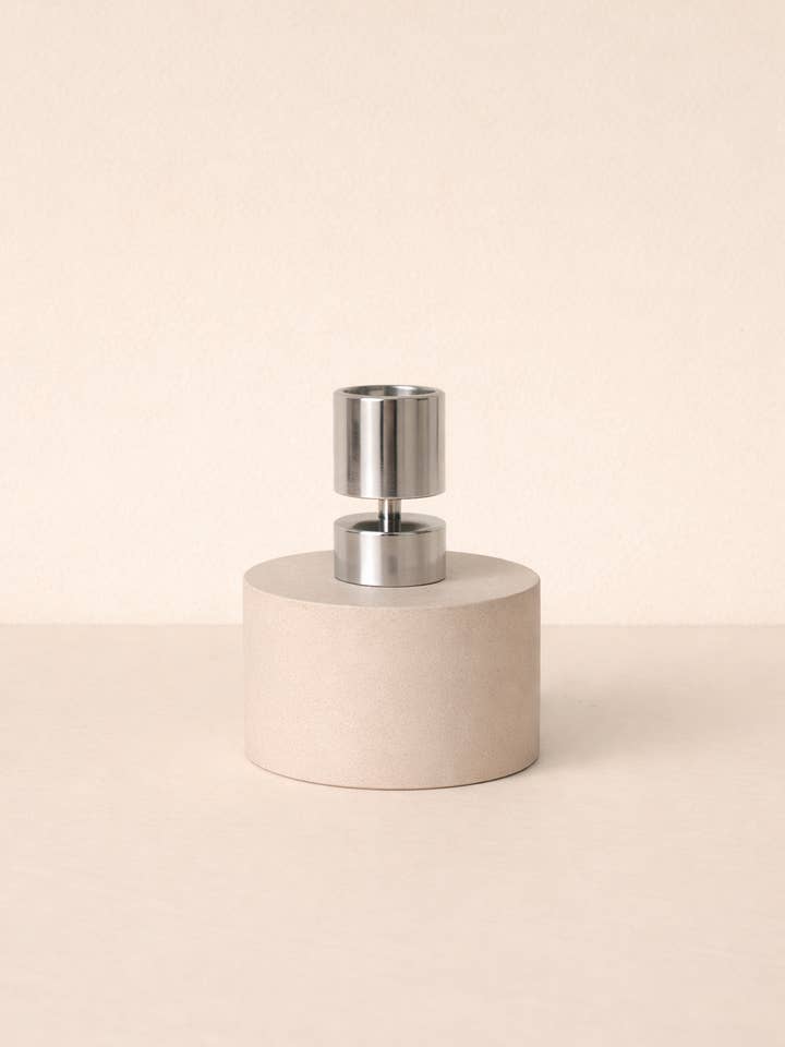 HAVN Silver Taper Candle Holder for wholesale by GLO & NEST