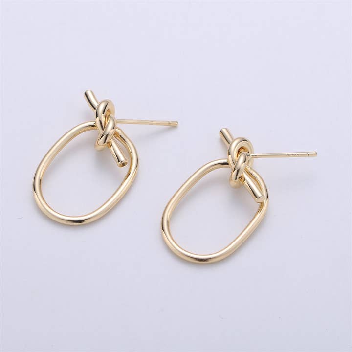 Aim Eternal - Wholesale Dangle Earrings - 15x30mm 1 Pair of 14K Gold Filled Twist Hoop Tiny Hoop Earri