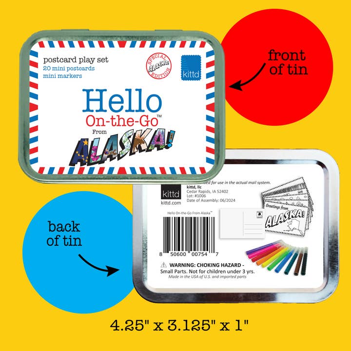 kittd - Venta al por mayor Juego de postales - Hola desde Alaska Juego de Postales para Niños Souvenir de Viaje de Verano para Niños
