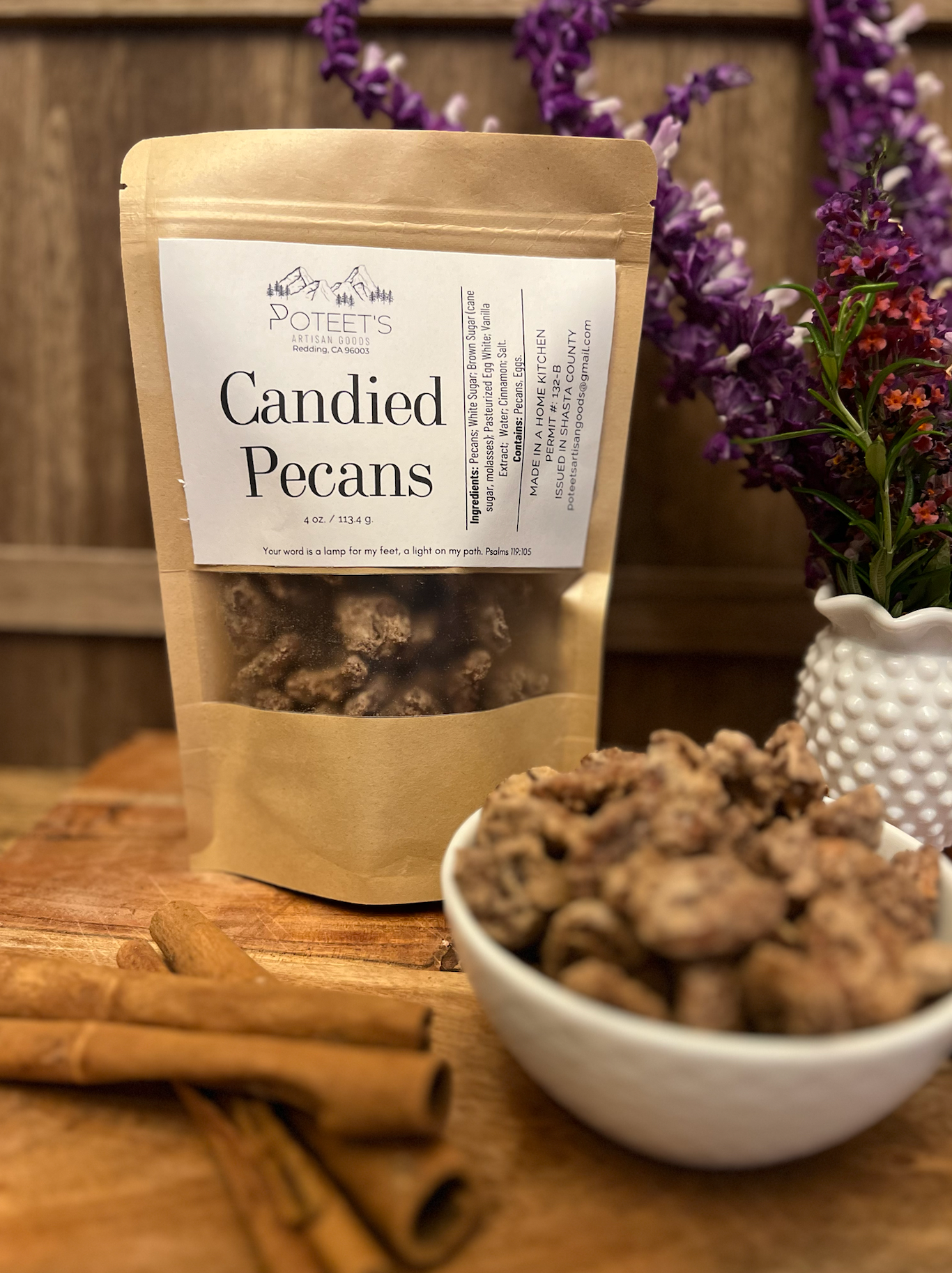 Poteet's Artisan Goods - Wholesale Nuts - Artisan Candied Pecans1