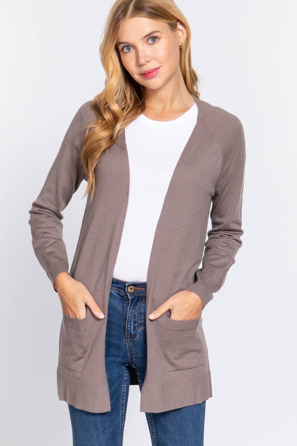 42POPS - Wholesale Cardigan - Women's - ",...SI-21342 RAGLAN SLV OPEN SWEATER CARDIGAN19