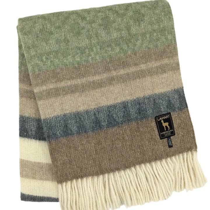 Cherokee pläd - Parsley för wholesale av Lanart Alpaca
