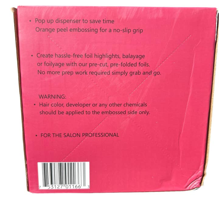 Beauty Stash - Wholesale Hair Accessories Set - Women's - Salon Stash Embossed, Pre-Cut, Pop-up Hair Foils (500 sheets/box) 12 box case pack, 6000 foils12