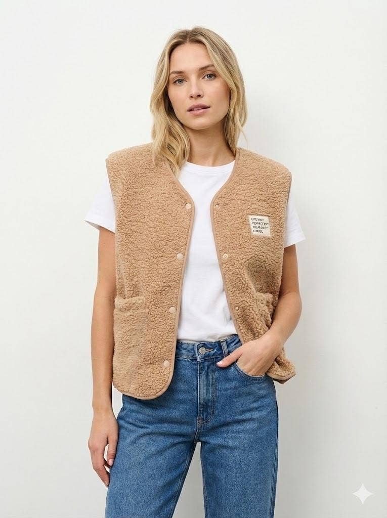 Mimi & Gogo – Großhandel Oberbekleidungsweste – Damen – Moumoute-Weste mit Abzeichen @3418_GiEcussonMoumoute17