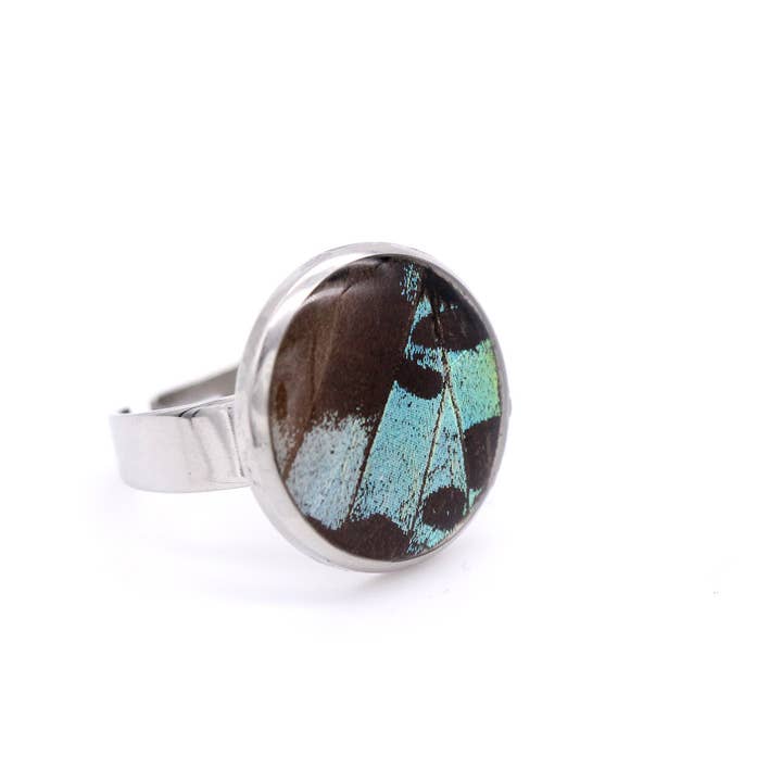 Small Round Ring - Green Sunset for wholesale by Monarca Eco Friendly Jewelry