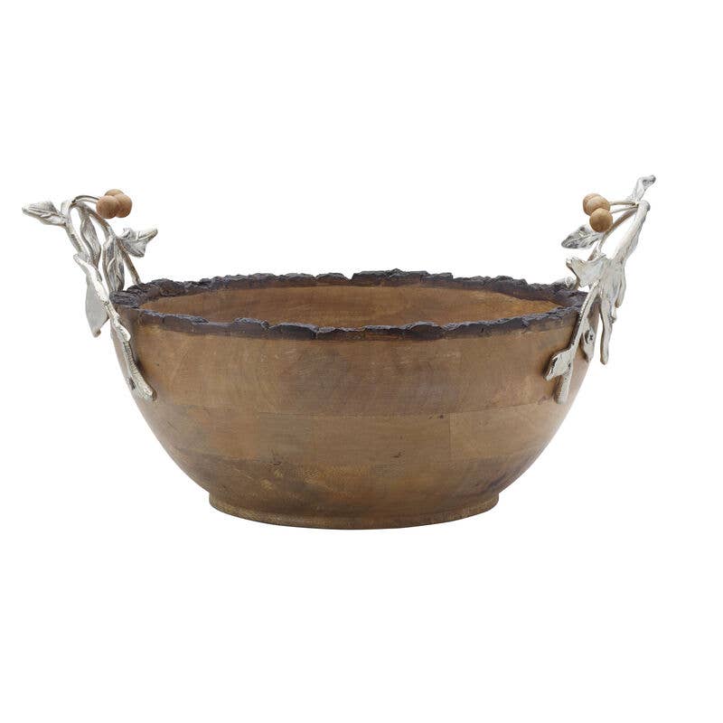 BROWN Fitz and Floyd Woodgrove Serving Bowl Photo Box for wholesale on Faire0