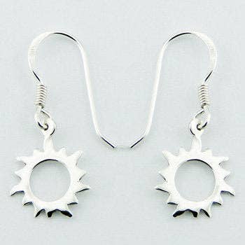 Boucles d'oreilles Sunshine, argent sterling pour la vente par The Green Gecko