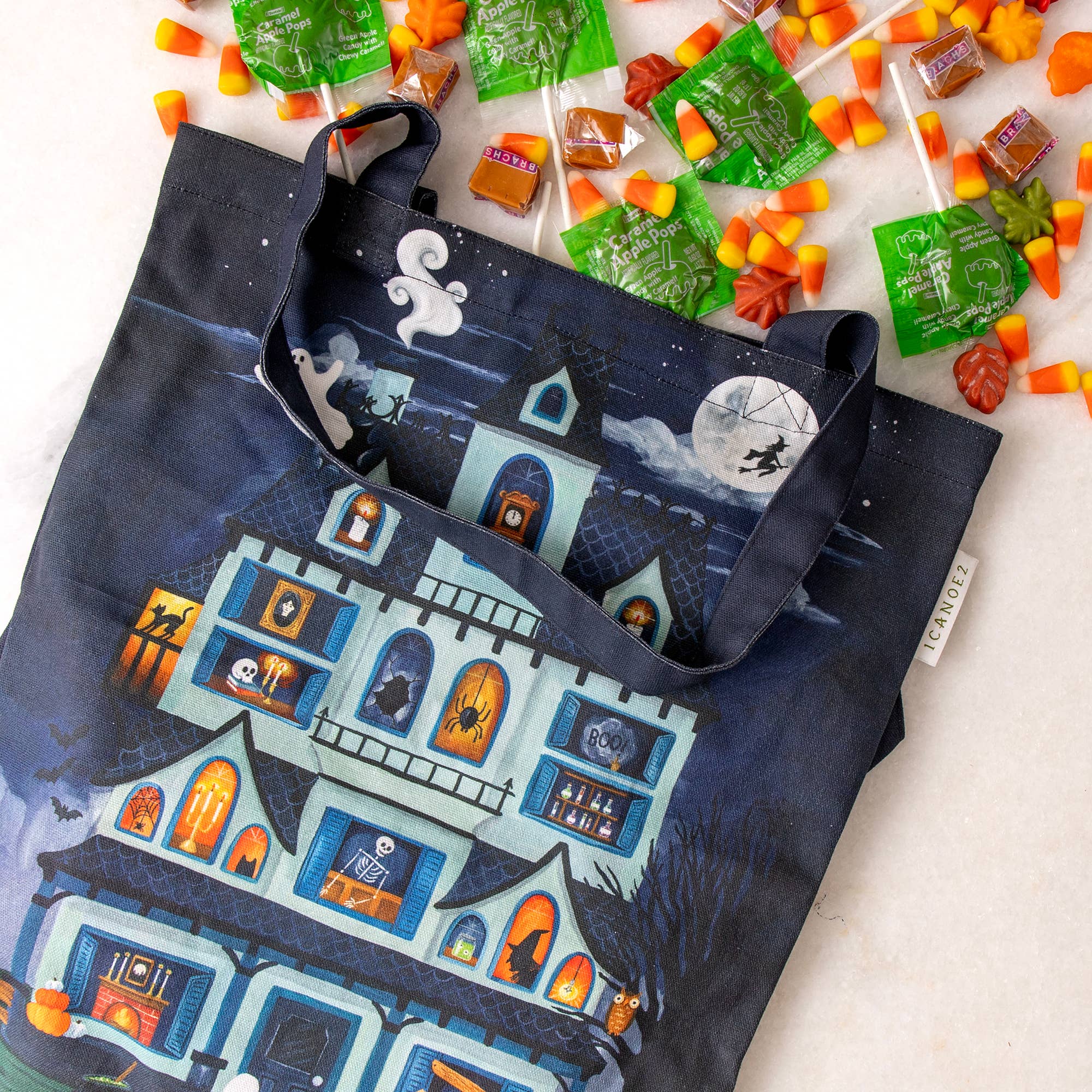 1canoe2 | One Canoe Two Paper Co. - Wholesale Tote Bag - Women's - Halloween House Canvas Tote Bag1