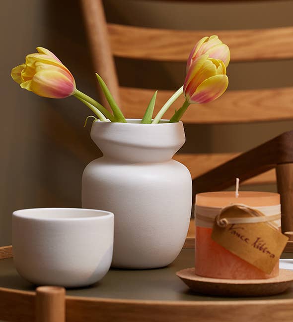 Lübech Living – wholesale Vase – ANIA vase, sandy finish, White2