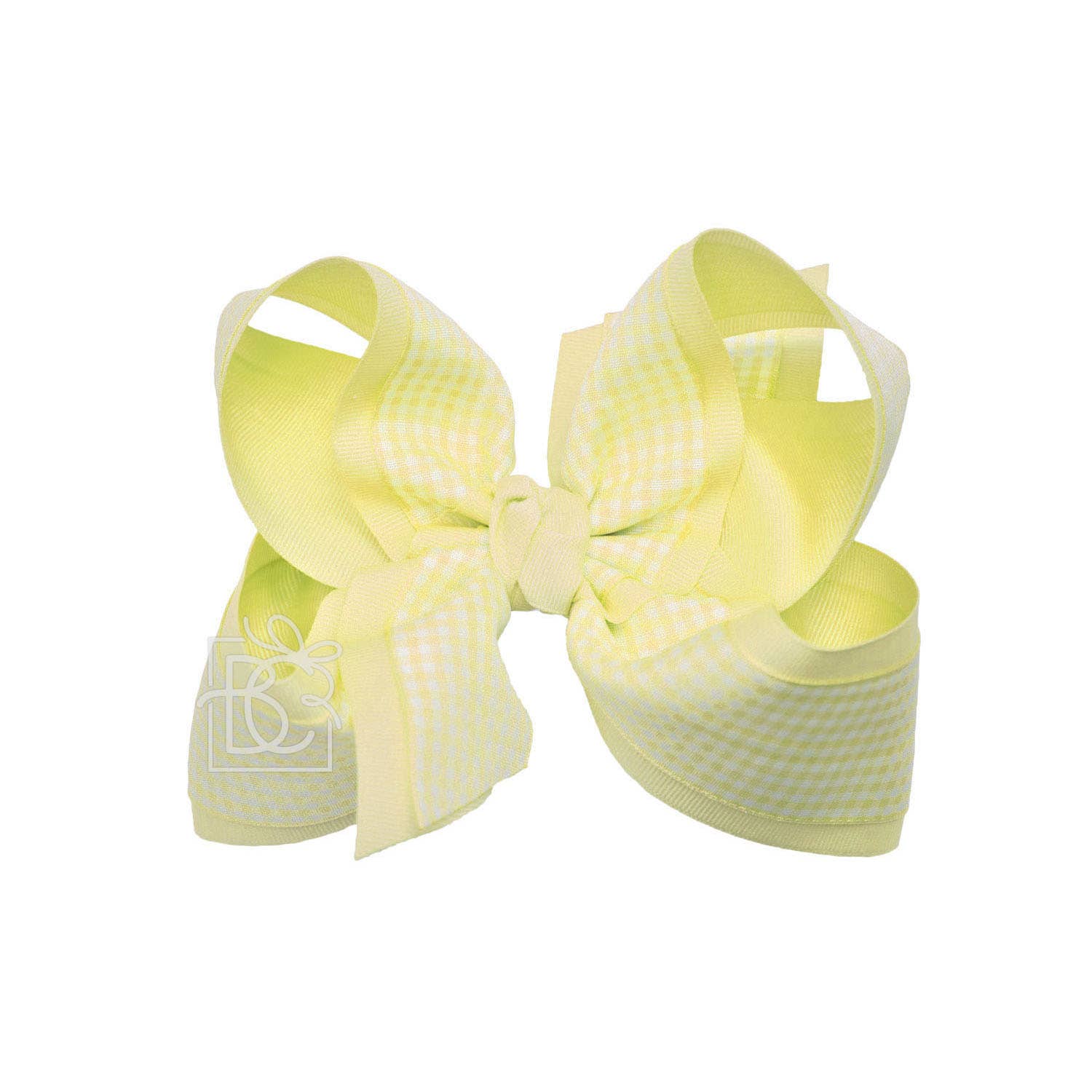 Beyond Creations, LLC - Vente Nœud pour cheveux – enfant - Nœud superposé en vichy et gros-grain sur pince29