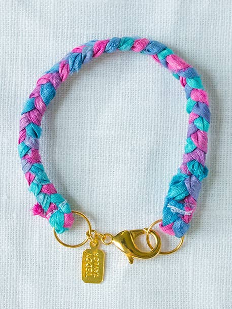 Pulseira Foxglove Blue - Seda Recuperada Ecológica por atacado de Teddy Taylor Jewelry