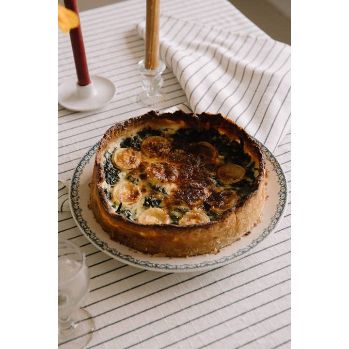 Les Pensionnaires - Wholesale Tea Towel - Ecru Tea Towel with Stripes in Slub Cotton2