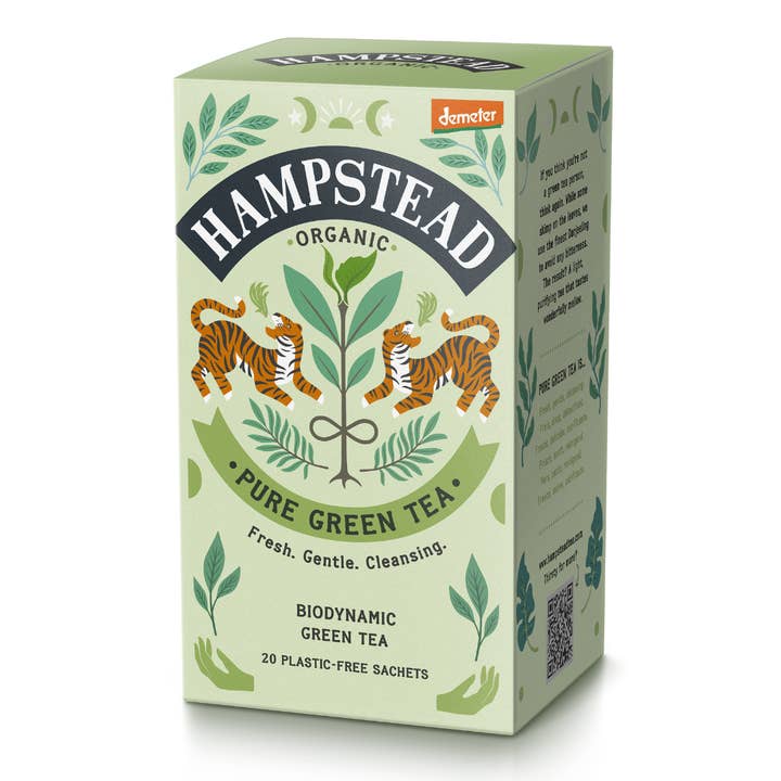 Hampstead Tea Organic Green Tea Bags - (Single - 1x20g) for wholesale by Hampstead Tea
