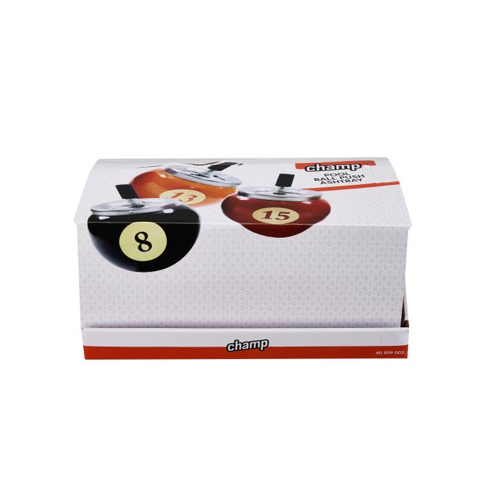 Champ by Polyflame - Wholesale Ashtray - “BILLIARD BALL” Pusher trays