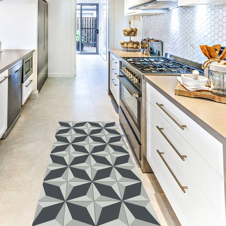 Paxos Vinyl Floor Mat for wholesale by Artsy Mats