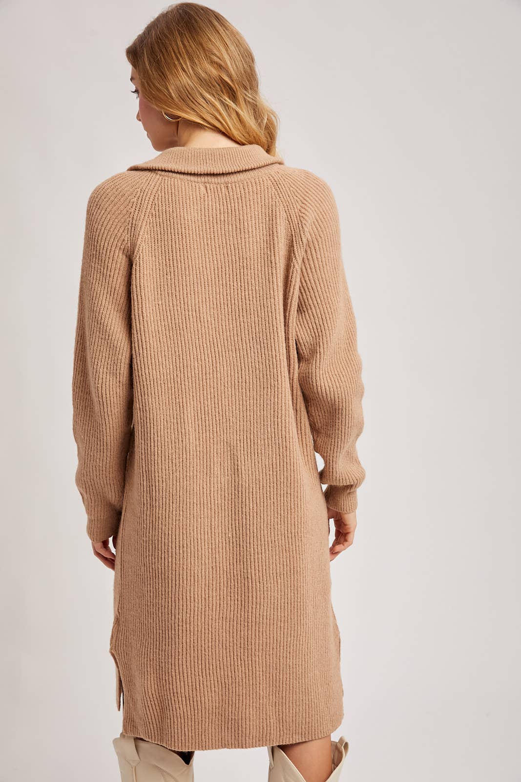 Bluivy - Wholesale Dress - Women's - QUARTER ZIP SWEATER DRESS5