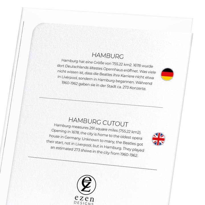 Ezen Trade – wholesale Everyday greeting card – HAMBURG CUTOUT: Greeting Card4