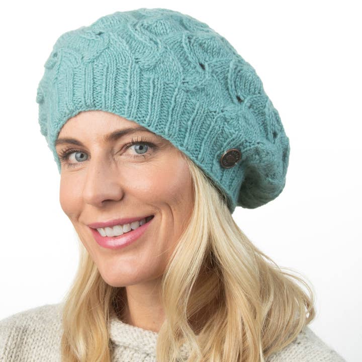 Black Yak Ltd - Wholesale Beret – Women's - Scroll Beret Pure Wool Hat - Knitted - Fair Trade10