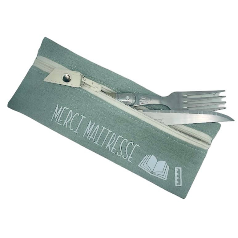 Emmanuel Création - Wholesale Pouch - Women's - Universal case, “Merci Maitresse” Scintillant celadon5