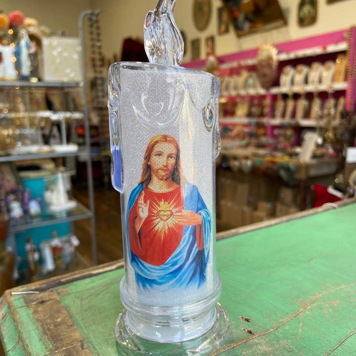 Love and Honor Jesus LLC - Wholesale Votive Candle - Sacred and Immaculate Heart Battery Operated Candles