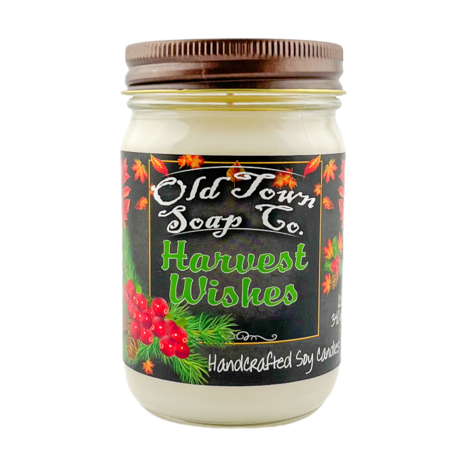 Old Town Soap Co. - Wholesale Jar/Filled Candle - Fall Scented 12oz Candles - Avail in 11 Perfect Fall Scents8