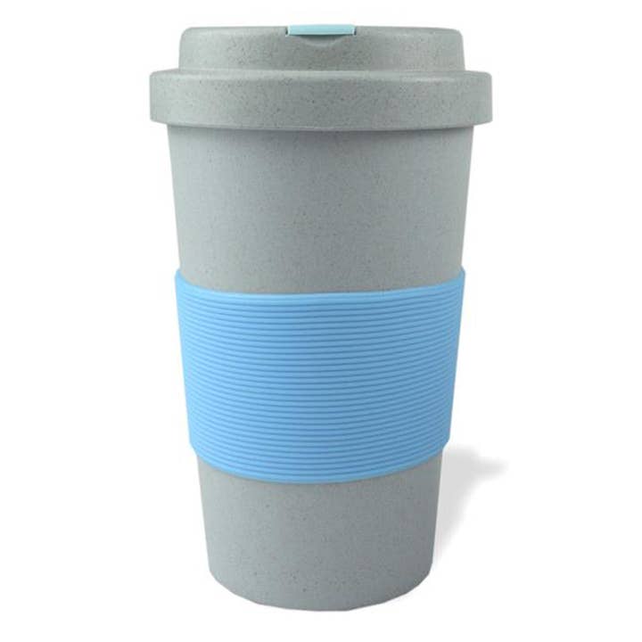 Eco-Friendly Wheat Straw Travel Cups (Blue) for wholesale by Original Source