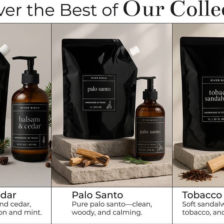 River Birch Candles - Wholesale Hand soap/wash - Palo Santo Scented- 32oz Soap Refill Hand Wash Luxury 4