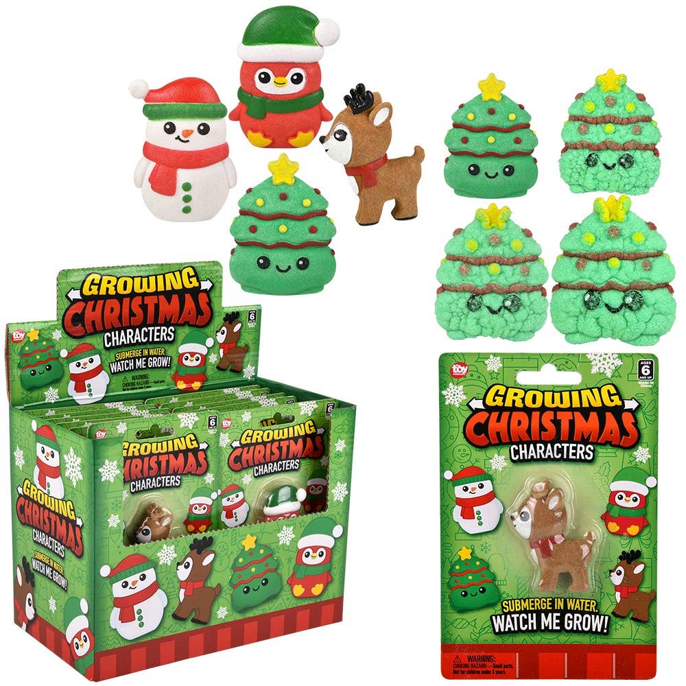 The Toy Network - Wholesale Toy Set - Kids - CHRISTMAS GROWING CHARACTERS 2"     12/DISP0