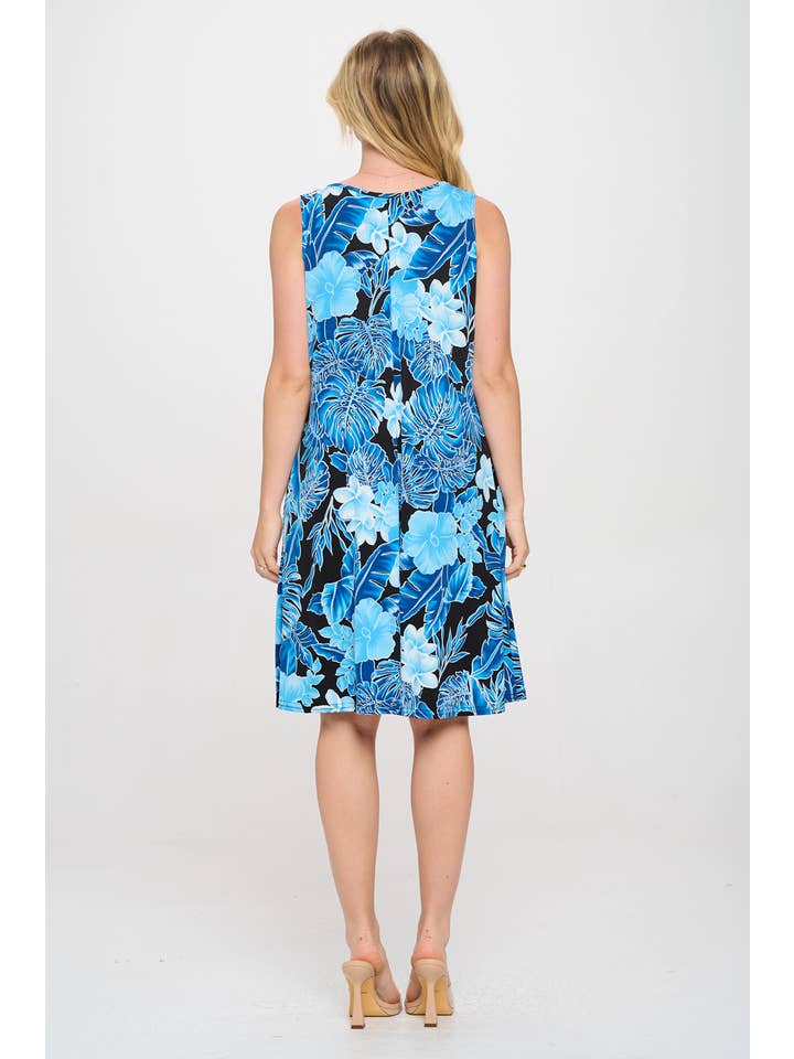 Jostar - Wholesale Dress - Women's - HIT V-Neck Bias Pocket Tank Dress- 7088HT-TRP1-K-W436