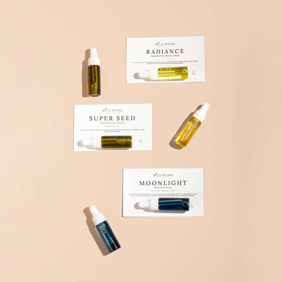 Wild Rising Skincare – wholesale Facial oil – Mini Watermelon & Blueberry Blue Tansy Face Serum Oil2