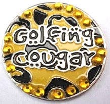 Fun Markers - Wholesale Sporting Accessories - Golfing Cougar with Crystals Ball Marker1